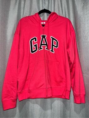 GAP Red Logo Full Zip Hoodie